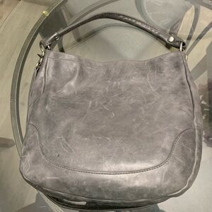 Frye Melissa Gray Leather shoulder hobo Bag